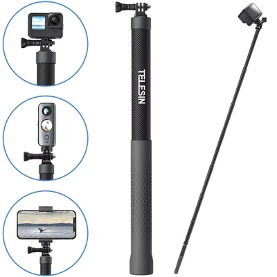 Statyw Monopod Kijek Karbonowy 3m Telesin do GoPro DJI Telefonu Kamery