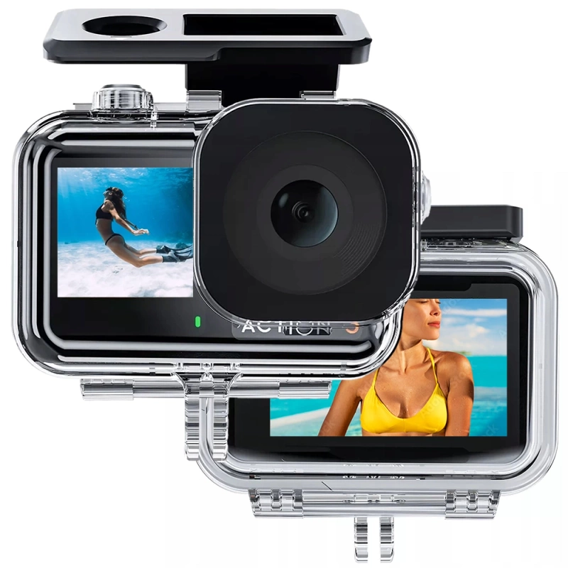 Obudowa Wodoszczelna Wodoodporna Telesin 45m do Kamery DJI Action 5 4 3 + GRATIS! Zestaw montażowy 3M
