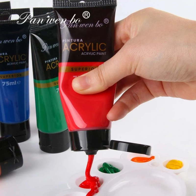 Farby Akrylowe 12x75ml Zestaw Fab Akrylowych W Dużych Tubkach