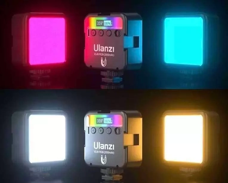 Ulanzi Lampa VL 49 RGB Akumulator 2000mAh do Telefonu Aparatu Vlog foto