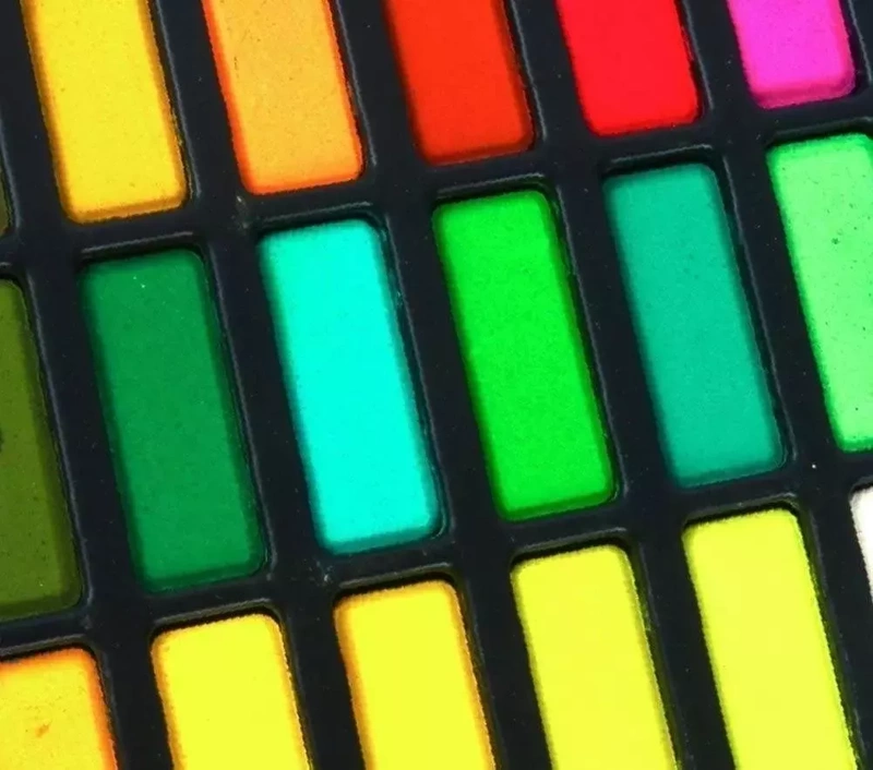 Farby Wodne Akwarelowe Kostki Zestaw H&B 40w1 Pędzle Wodne