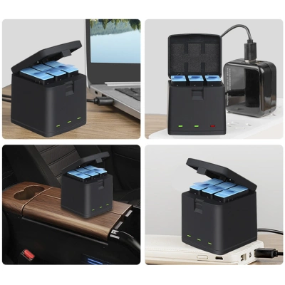 Ładowarka HUB Etui na 3x Akumulator do GoPro Hero 12 11 10 9