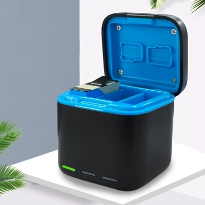 Ładowarka 3 Kanałowa Box Hub na 3x Akumulator Baterie do GoPro HERO 13 + GRATIS! Zestaw montażowy 3M