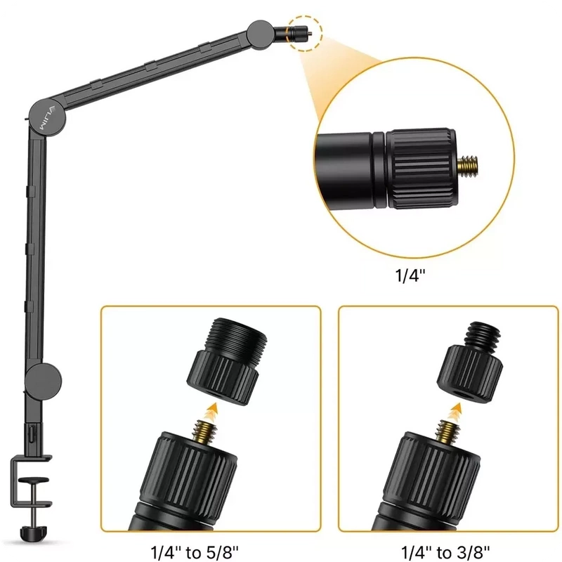 Ramię Wysięgnik Uchwyt Biurkowy Studyjny do Mikrofonu Aparatu LS25
