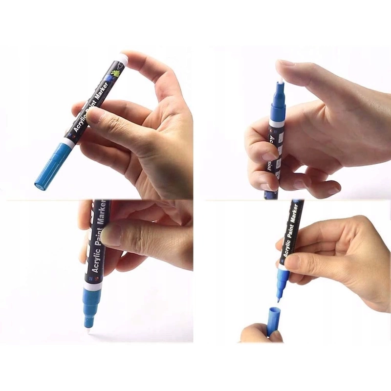Markery Akrylowe Pisaki Flamastry Do Malowania Kamieni Ubrań Szkła Butów 18
