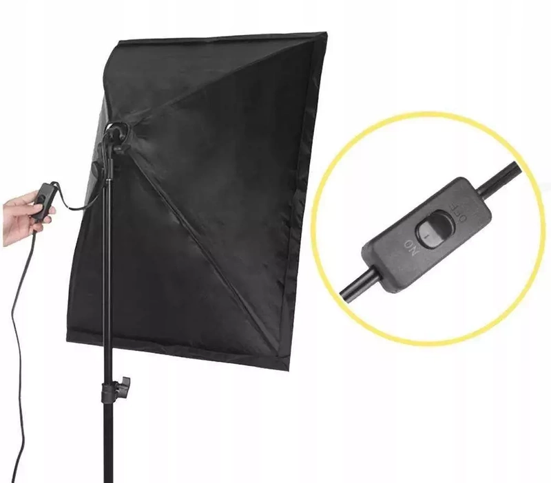 2x Softbox Zestaw Oświetlenie Ciągłe 2x 85W 50x70cm
