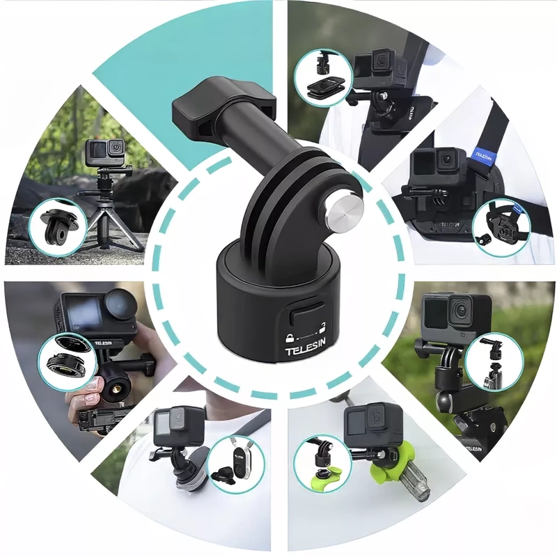 Uchwyt Zacisk do Plecaka Magnes do GoPro Hero 13 12 11 10 9  MAX  DJI INSTA