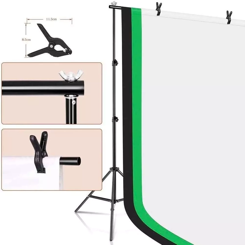 Zestaw Studyjny do Zdjęć 2x Softbox Tło Białe Statyw Żarówki 150W
