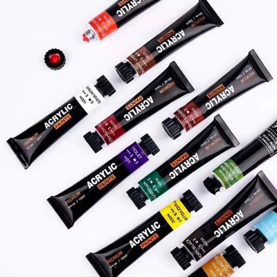 Farby Akrylowe Malarskie 12x12ml Zestaw Farb Akrylowych w Tubkach