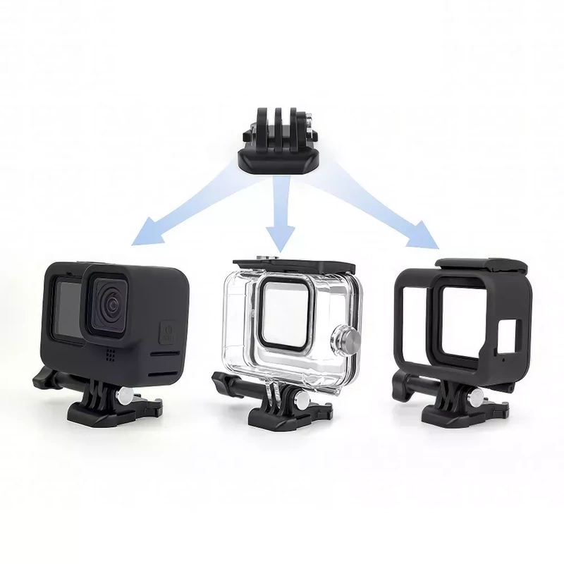 Uchwyt Zagięty Adapter Zagięty J-Hook Przylepiec 3M do Kasku Kamer GoPro DJI