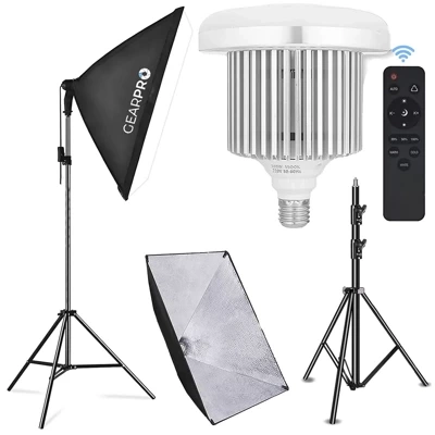 Softbox Lampa 1050W Statyw Softbox 50x70cm Żarówka 85W + Pilot