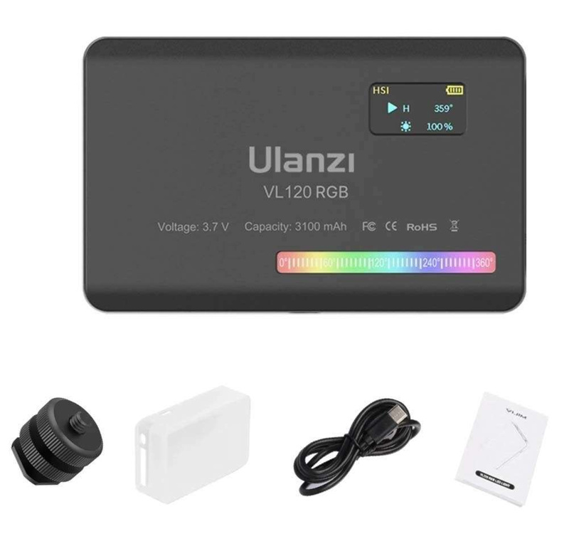 Lampa LED Ulanzi VL120 RGB Akumulator do Kamery Aparatu Telefonu