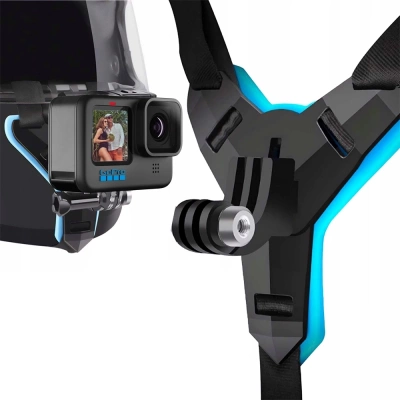 Uchwyt na Kask Szczękę do GoPro Hero 13 12 11 10 9 8 7 Mini + GRATIS! Zestaw montażowy 3M