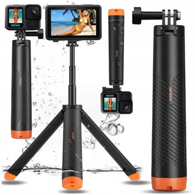 Boja Uchwyt Wypornościowy Monopod Statyw Selfie Telesin do GoPro DJI Action + GRATIS! Zestaw montażowy 3M