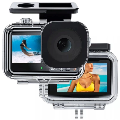 Obudowa Wodoszczelna Wodoodporna Telesin 45m do Kamery DJI Action 5 4 3 + GRATIS! Zestaw montażowy 3M