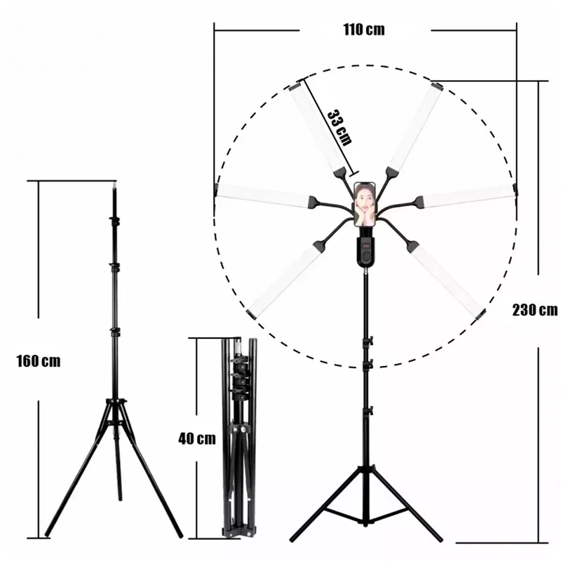 Lampa Kosmetyczna Fotograficzna Giętkie Ramiona Pilot COSME 24W