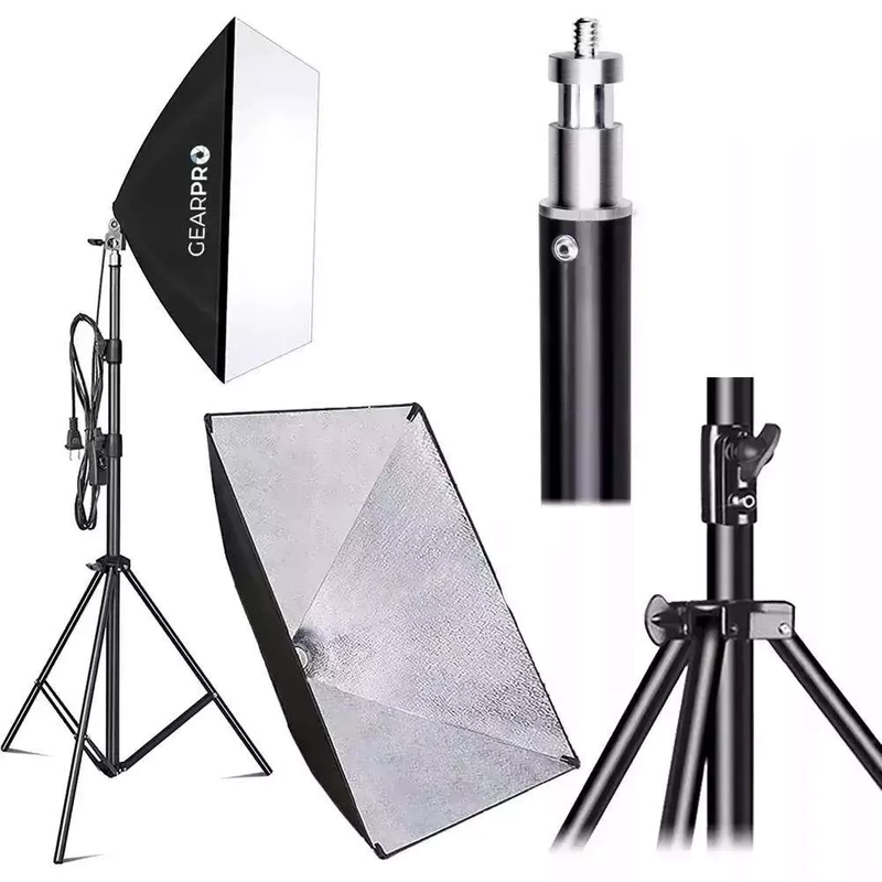 Lampa Softbox Studyjna 50x70cm Oświetlenie Ciągłe Oprawka E27 + Statyw