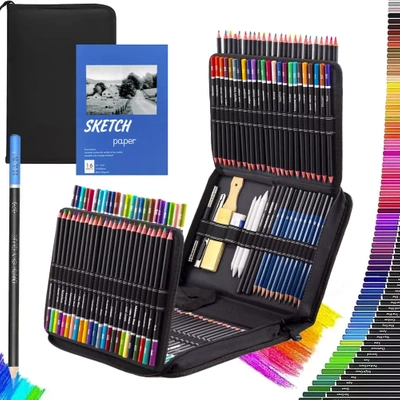Kredki Ołówkowe Profesjonalne Zestaw do Rysowania Szkicowania Ołówki 145w1