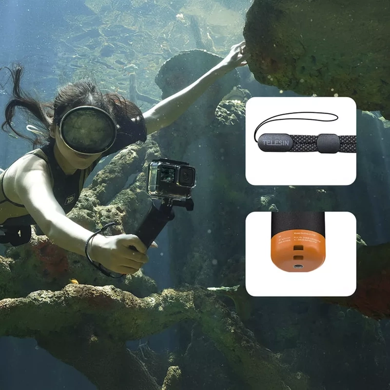Uchwyt Pływający Boja z Pilotem Bluetooth Wodoodporna do GoPro 13 12 11 10 9 8 + GRATIS! Zestaw montażowy 3M