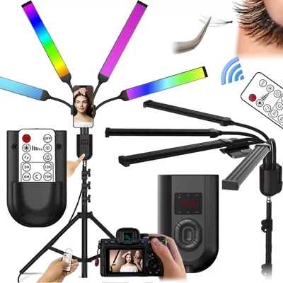 Poczwórna Giętka Lampa Kosmetyczna Fotograficzna RGB COSME Pilot