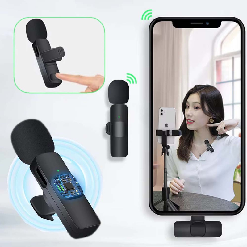 2x Mikrofon Bezprzewodowy Krawatowy do Telefonu Lightning iPhone 14 13 12 11 