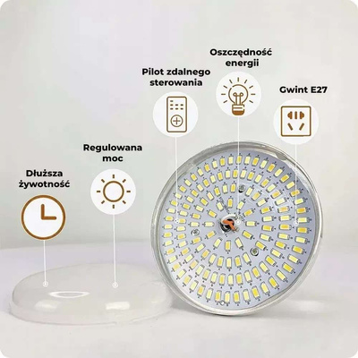 Żarówka Fotograficzna E27 5500K 85W/1050W LED  do Softboxu Zestaw 4szt