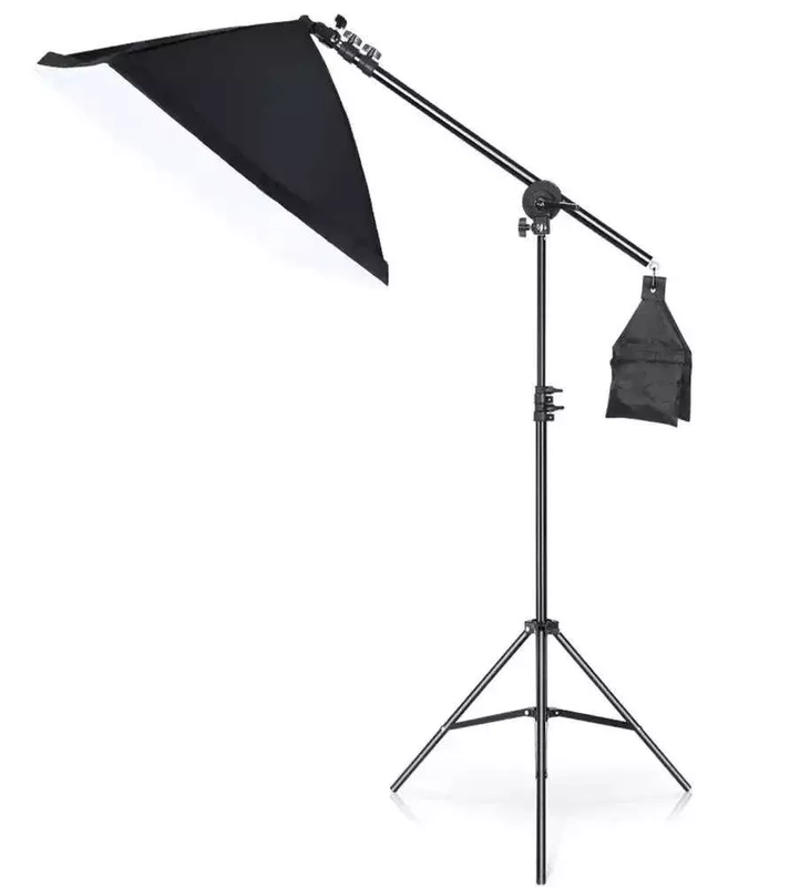 Softbox Lampa Softbox Zestaw Żuraw Mini Boom + Statyw Dyfuzor 50x70cm E27