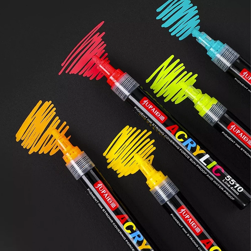Markery Akrylowe Zestaw 60 Sztuk Pisaki Flamastry Mazaki Jupai Wododporne 