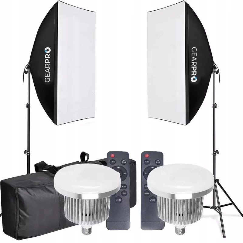 2x Softbox Zestaw Oświetlenie Ciągłe 2x 85W 50x70cm