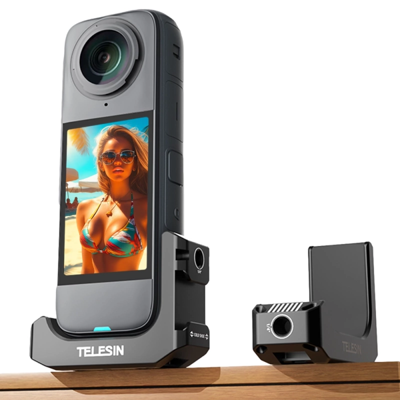Szybkozłączka Adapter 1/4 Klatka Pion Poziom Zimna Stopka do Insta 360 X4