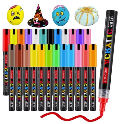 Markery Akrylowe Zestaw 60 Sztuk Pisaki Flamastry Mazaki Jupai Wododporne 