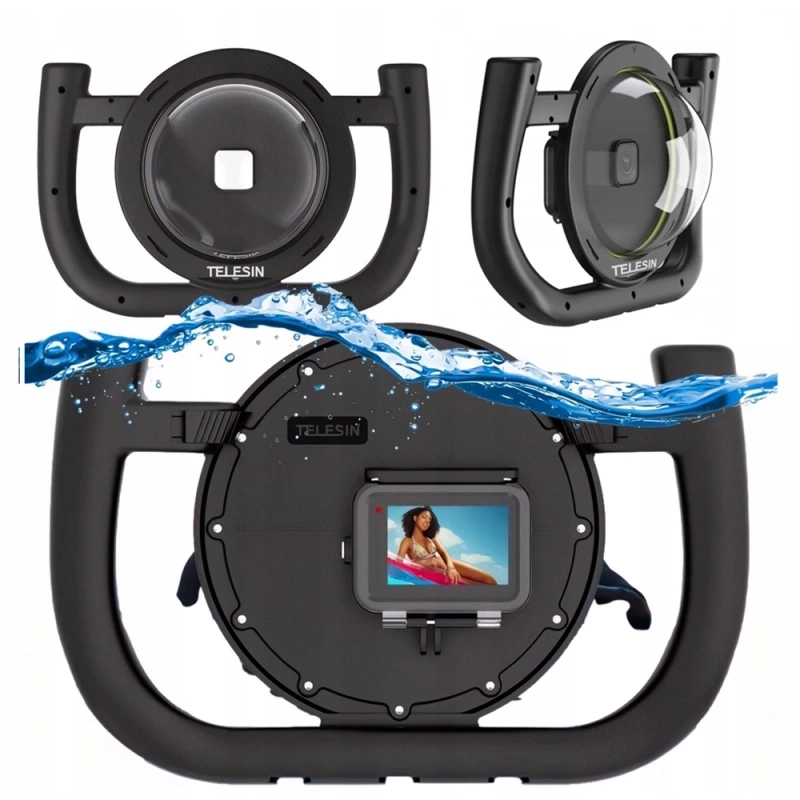 Obudowa Wodoszczelna Port Dome do GoPro 13 12 11 10 9 + GRATIS! Zestaw montażowy 3M