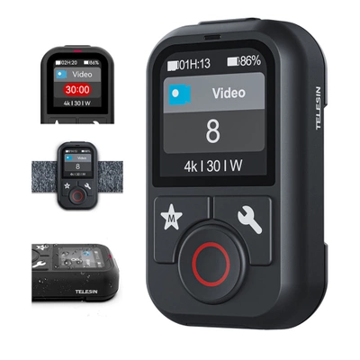 Pilot Bluetooth Telesin T13 do GoPro Hero 13 12 11 10 9 MAX HERO 2024 IP54 + GRATIS! Zestaw montażowy 3M