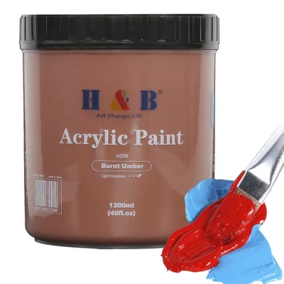 Farba Akrylowa 1200 ml - Brązowa / Burnt Umber