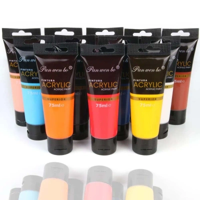 Farby Akrylowe 12x75ml Zestaw Fab Akrylowych W Dużych Tubkach