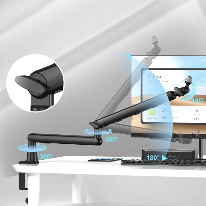 Uchwyt Stołowy Biurkowy Studyjny Ramię Statyw do Mikrofonu Telefonu Kamery