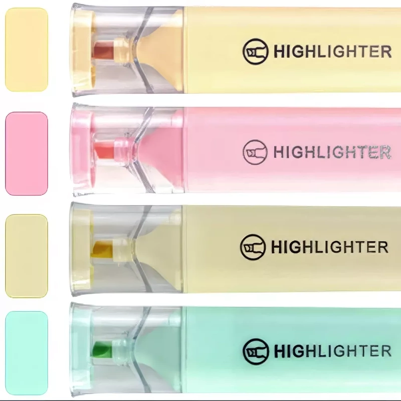 Zakreślacze Pastelowe Zestaw Zakreślaczy 4 Kolory HIGHLIGHTER PRO