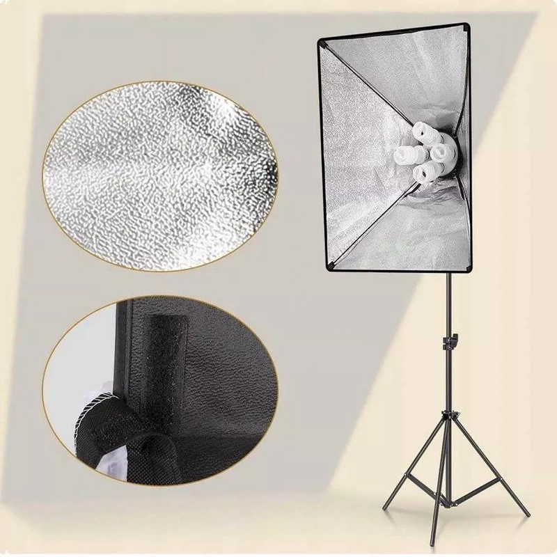 2x Lampa Softbox Zestaw Oświetlenie Ciągłe 8x 45W 50x70