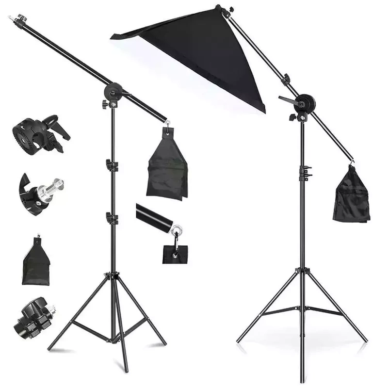 Softbox Lampa Softbox Zestaw Żuraw Mini Boom + Statyw Dyfuzor 50x70cm E27