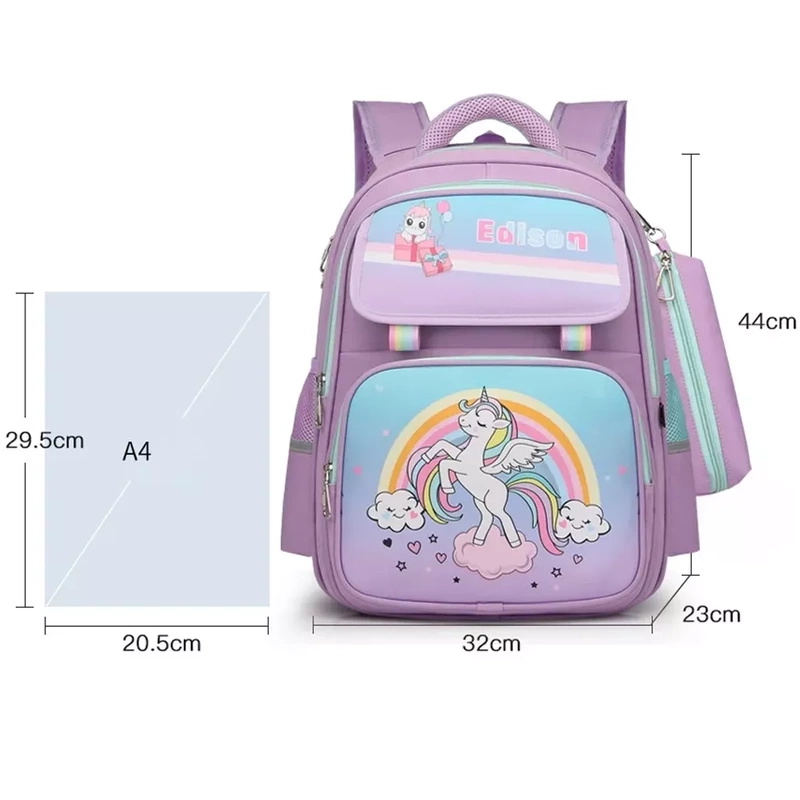 Plecak Szkolny Tornister Jednorożec dla Dziewczynki Klasa 1-3 Edison Pro