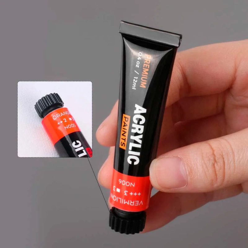 Farby Akrylowe Malarskie 12x12ml Zestaw Farb Akrylowych w Tubkach