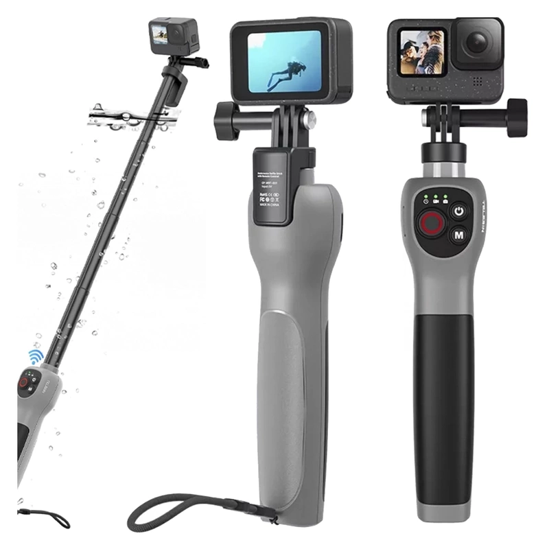 Wodoodporny Pilot Kijek Selefie Stick Boja Bluetooth do Kamer GoPro 13 12 11 10 9 8 MAX Telesin + GRATIS! Zestaw montażowy 3M