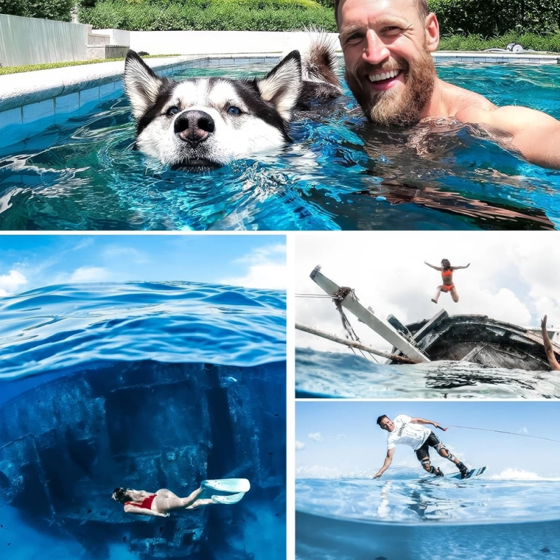 Obudowa Wodoszczelna Wodoodporna TELESIN do Kamer DJI Action 5 4 3 + GRATIS! Zestaw montażowy 3M