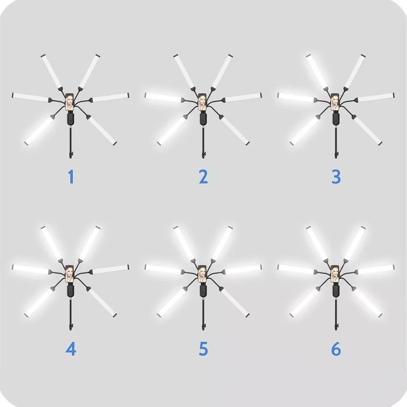 Lampa Kosmetyczna Fotograficzna do Zdjęć Giętkie 6x Panel LED Pilot COSME 60W