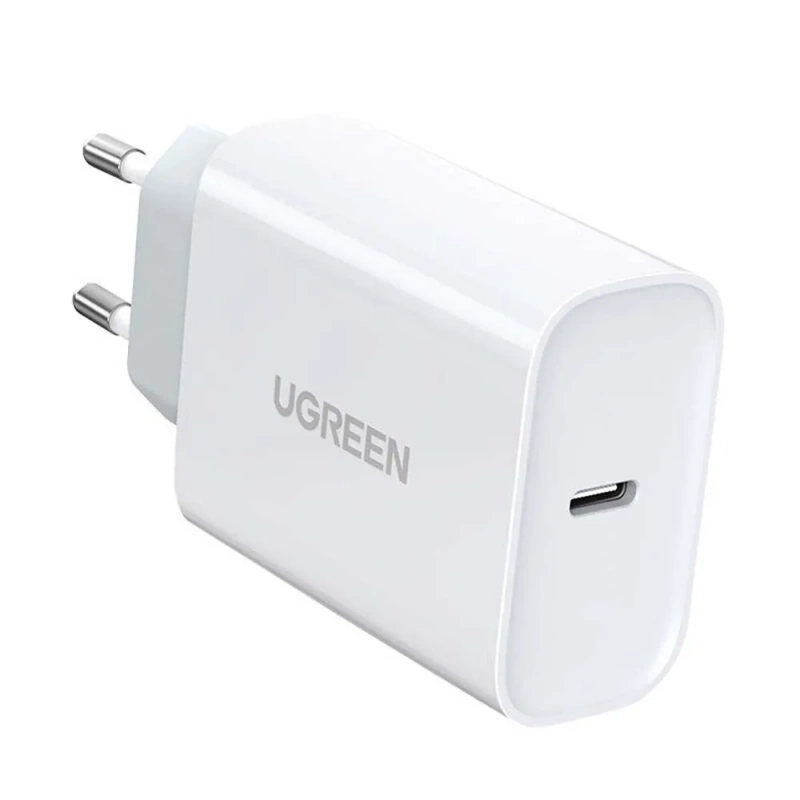 Ładowarka sieciowa UGREEN CD127, USB-C, PD3.0, QC4.0, 30W (biały)