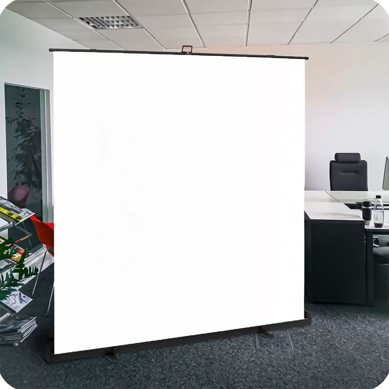 Tło Fotograficzne Białe Zwijane Roll Up 200x200cm Ścianka Fotograficzna PRP