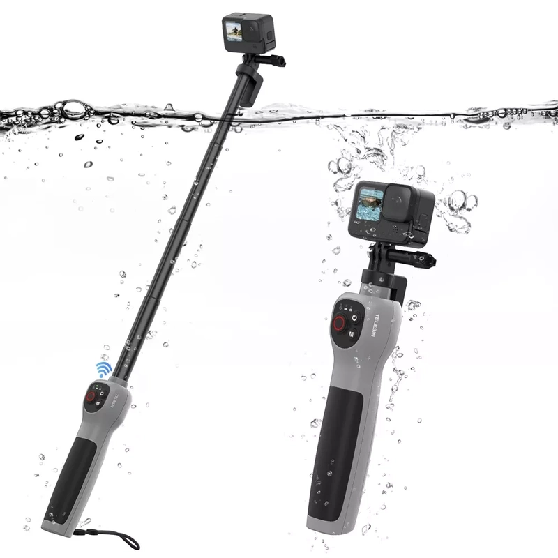 Wodoodporny Pilot Kijek Selefie Stick Boja Bluetooth do Kamer GoPro 13 12 11 10 9 8 MAX Telesin + GRATIS! Zestaw montażowy 3M