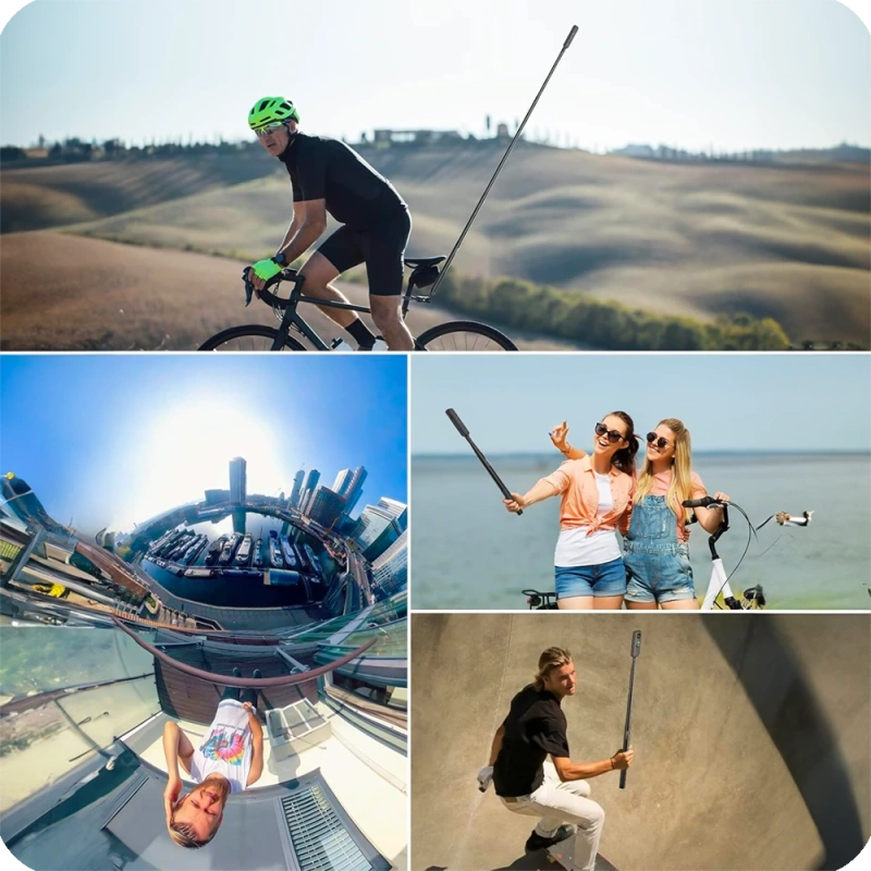 Uchwyt Monopod Statyw do Insta360 GoPro Invisible Selfie Stick 121cm + GRATIS! Zestaw montażowy 3M