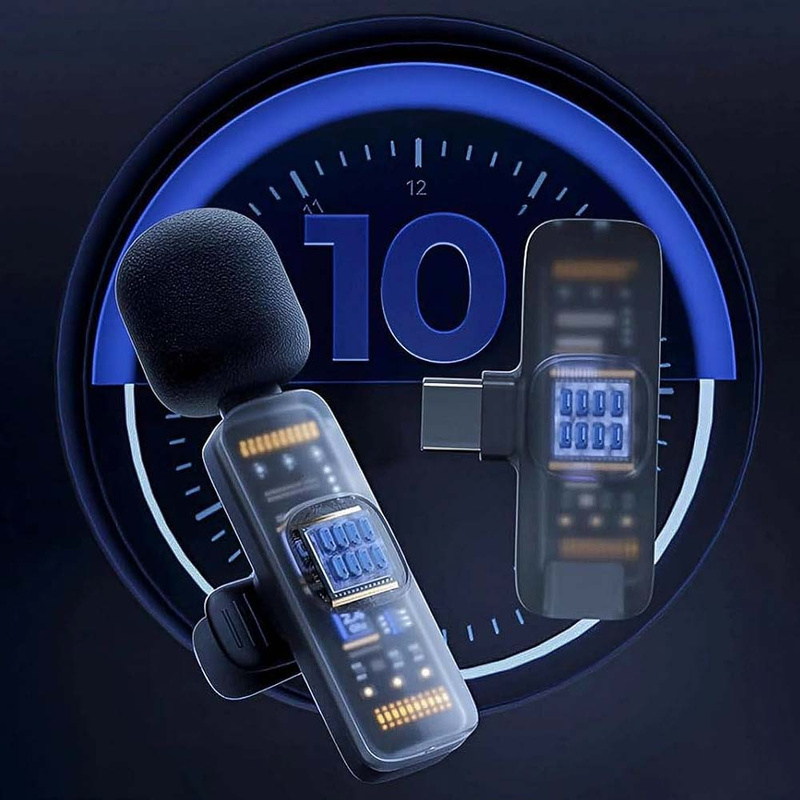 2x Mikrofon Bezprzewodowy Krawatowy do Telefonu Lightning iPhone 14 13 12 11 