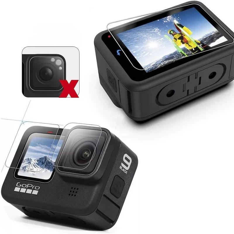 Szkło Hartowane na Obiektyw Ekran do GoPro Hero 13 12 11 10 9 Black Zestaw 3 Komplety